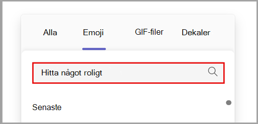 Sök i alla emojialternativ.