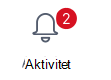 Aktivitetsknapp med två aviseringar
