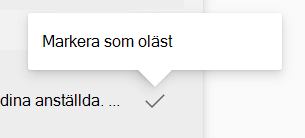 Markera ett meddelande som oläst i inkorgen Engage