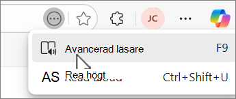 Emmersive Reader i Edge markerad i url-fältet