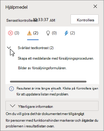 Tillgänglighetsfönstret