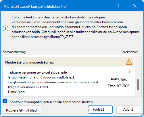 Använd Korrigering för att lösa kompatibilitetsproblem