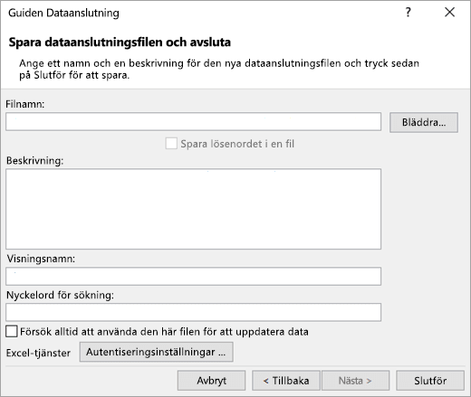 Guiden Dataanslutning skärm 3