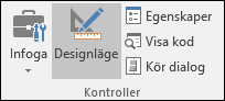 Designläge i menyfliksområdet