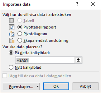 Importera data