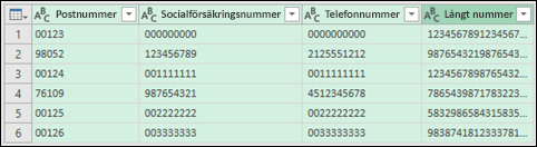 Få & omvandla > Konvertera data till text