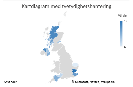 kartdiagram i Excel Tvetydigt datadiagram för kartdiagram i Excel