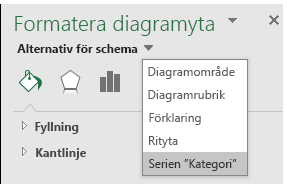 Val av seriealternativ för kartdiagram i Excel