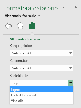 Etikettsalternativ för  kartdiagram i Excel