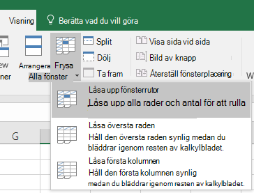 Låsa upp fönsterrutor