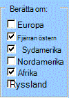 Exempel på en kryssruta i verktygsfältet Formulär