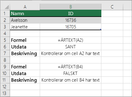 ISTEXT-exempel
