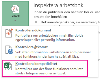 Kontrollera kompatibilitet