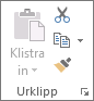 Gruppen Urklipp på fliken Start