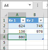 Lägga till en rad genom att skriva i den första raden under en tabell