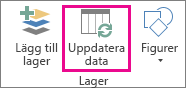 Uppdatera data på fliken Start