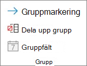 Bild av menyfliksområdet i Excel