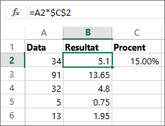 Multiplicera tal med en procentsats