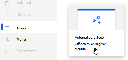 Skapa ett automatiserat flöde med Power Automate