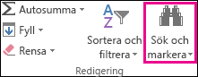 Hitta & Markera i gruppen Redigering på fliken Start
