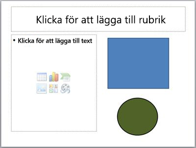 En bild med två platshållare och två separata objekt