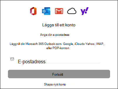 Lägg till konto i Outlook för Mac