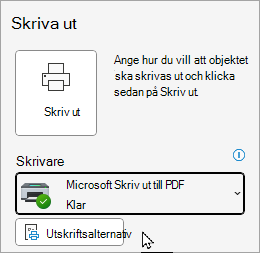 Klassiska utskriftsalternativ för Outlook-filer