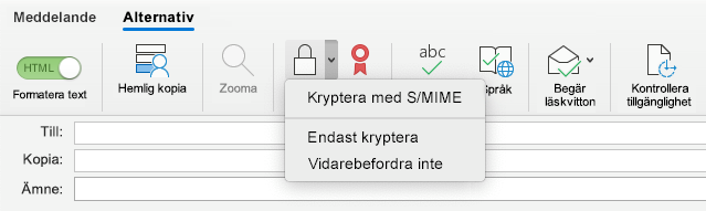 Alternativet Kryptera med S/MIME