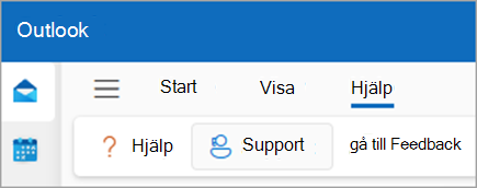skärmbild på feedback och kontakta support