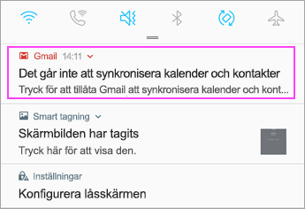 Öppna meddelandefältet