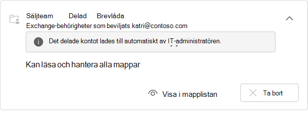Dold automatiskt mappad postlåda