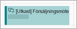 Utkast till försäljningsmöte från Calendar