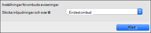 Alternativ för ombudsmeddelanden.
