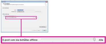 Skjutreglaget för lagringsutrymme offline