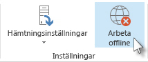 Kommandot Offline i menyfliksområdet