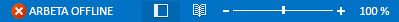 Indikatorn Arbeta offline i statusfältet Outlook