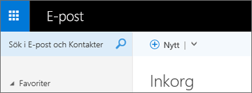 Hur menyfliksområdet ser ut i Outlook Web App