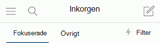 Växla in i och ut ur Prioriterad inkorg i iOS