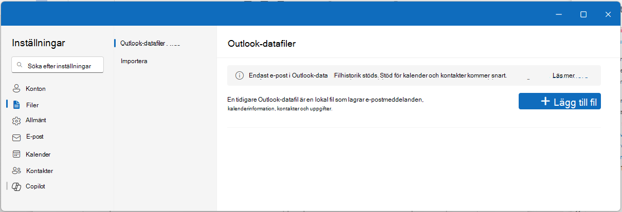 Öppna PST-fil