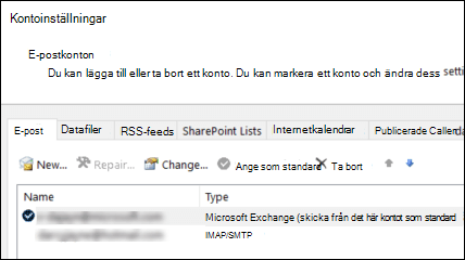 Kontoinställningar