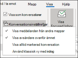 Inställningar för konversation