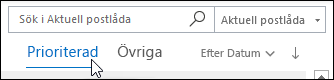 Filtrera prioriterad eller annan