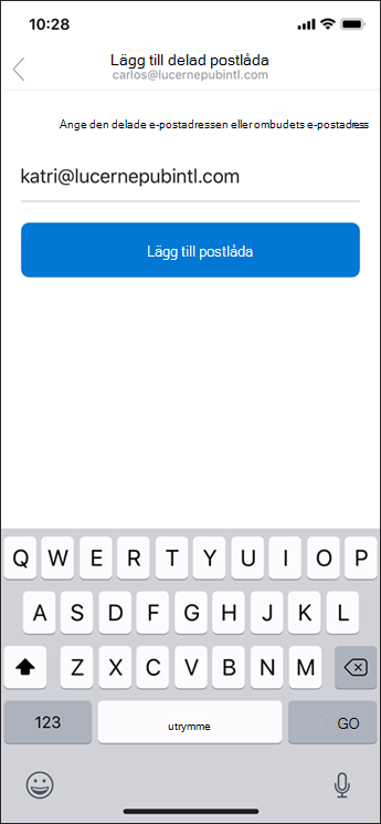 Ange din e-postadress.