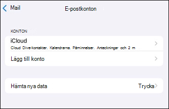 Lägg till konto i Outlook-mobilappen för e-post i iOS