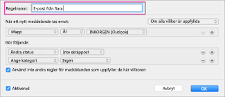 Ge regeln ett namn