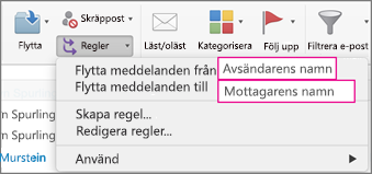 Regler: Flytta meddelanden...