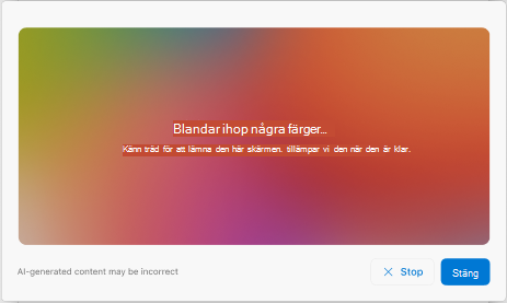 En skärm som visar ett tema som genereras på Outlook för Mac