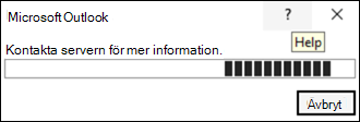 Fel vid kontakt med server för information i klassiska Outlook