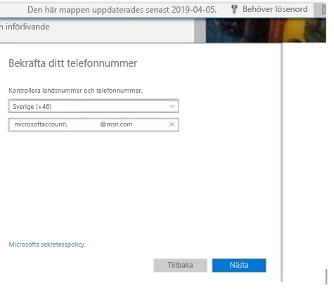 Outlook.com telefonuppmaning