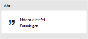 Fel: Något gick fel i Word